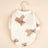 Plush bear print dog jumper for autumn and winter in Bear Print, close-up detail