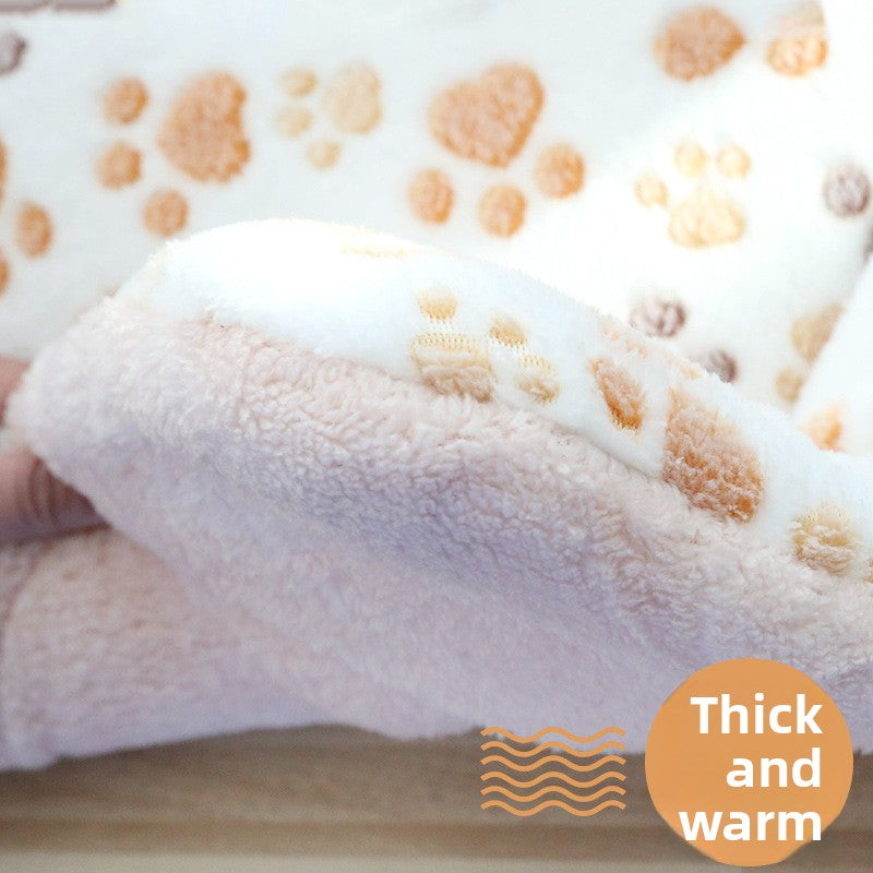 Paw print thick pet mat for cats and dogs