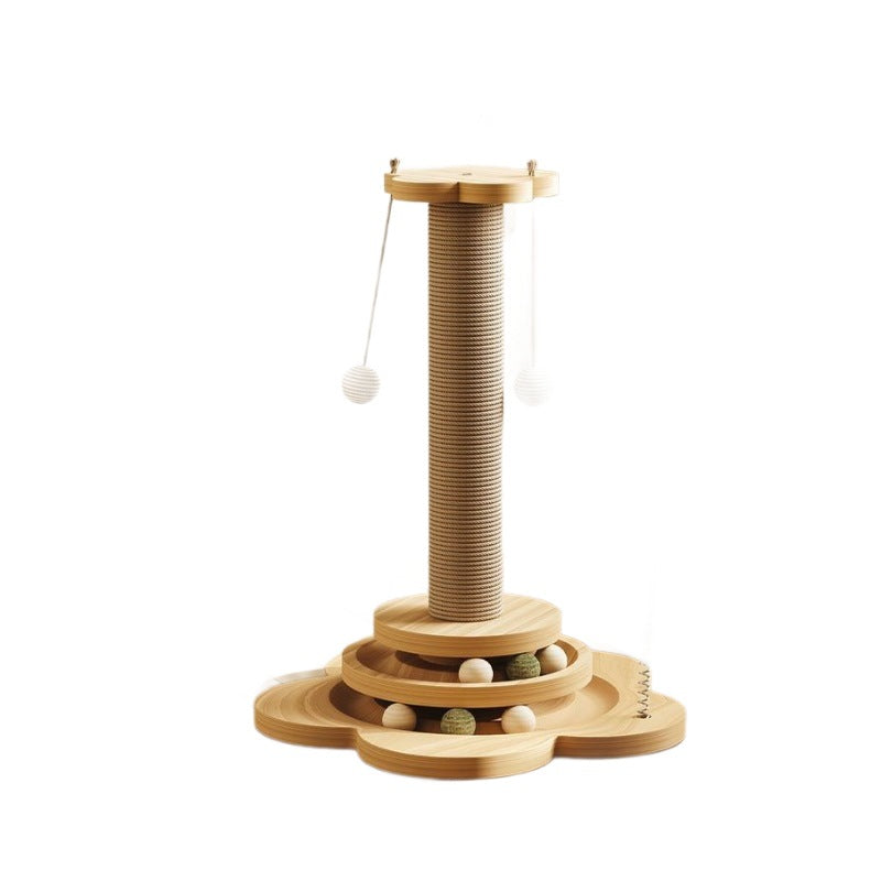 Sisal cat scratching post with stable base, photo 5 of 6