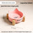 Anti-Spill Ceramic Pet Bowl with Wooden Stand and Cat Ear, Paw or Fish Bone Design