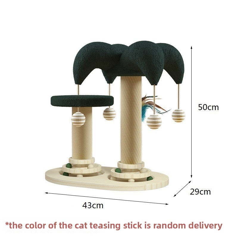 Cat turntable toy with sisal scratching post, photo 9 of 13