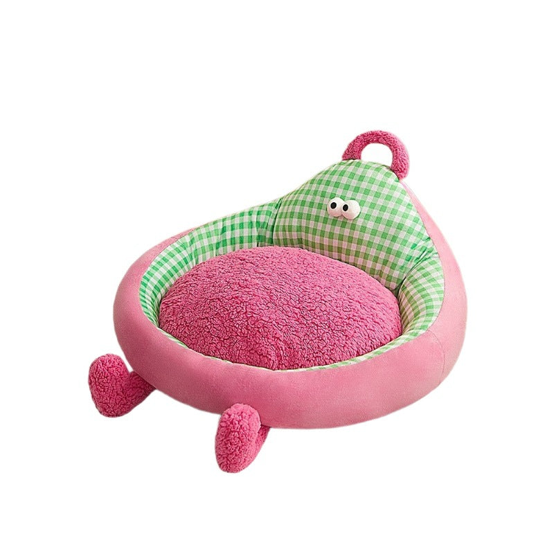 All-Season Fruit Design Pet Bed, Soft Cushion for Dogs and Cats