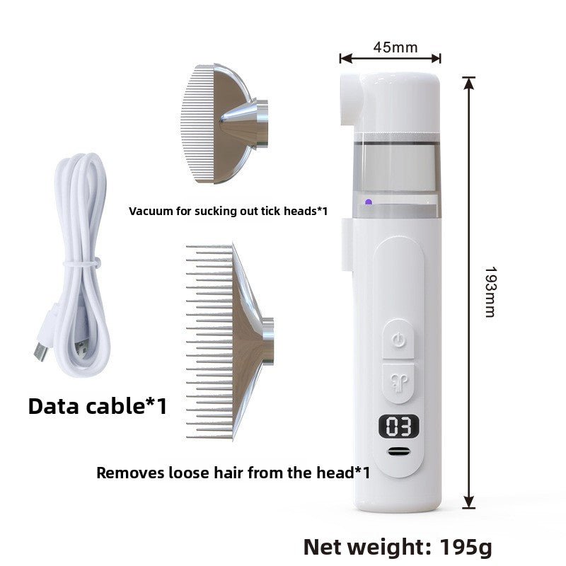 2-in-1 Electric Pet Lice Comb and Hair Detangling Tool for Dogs