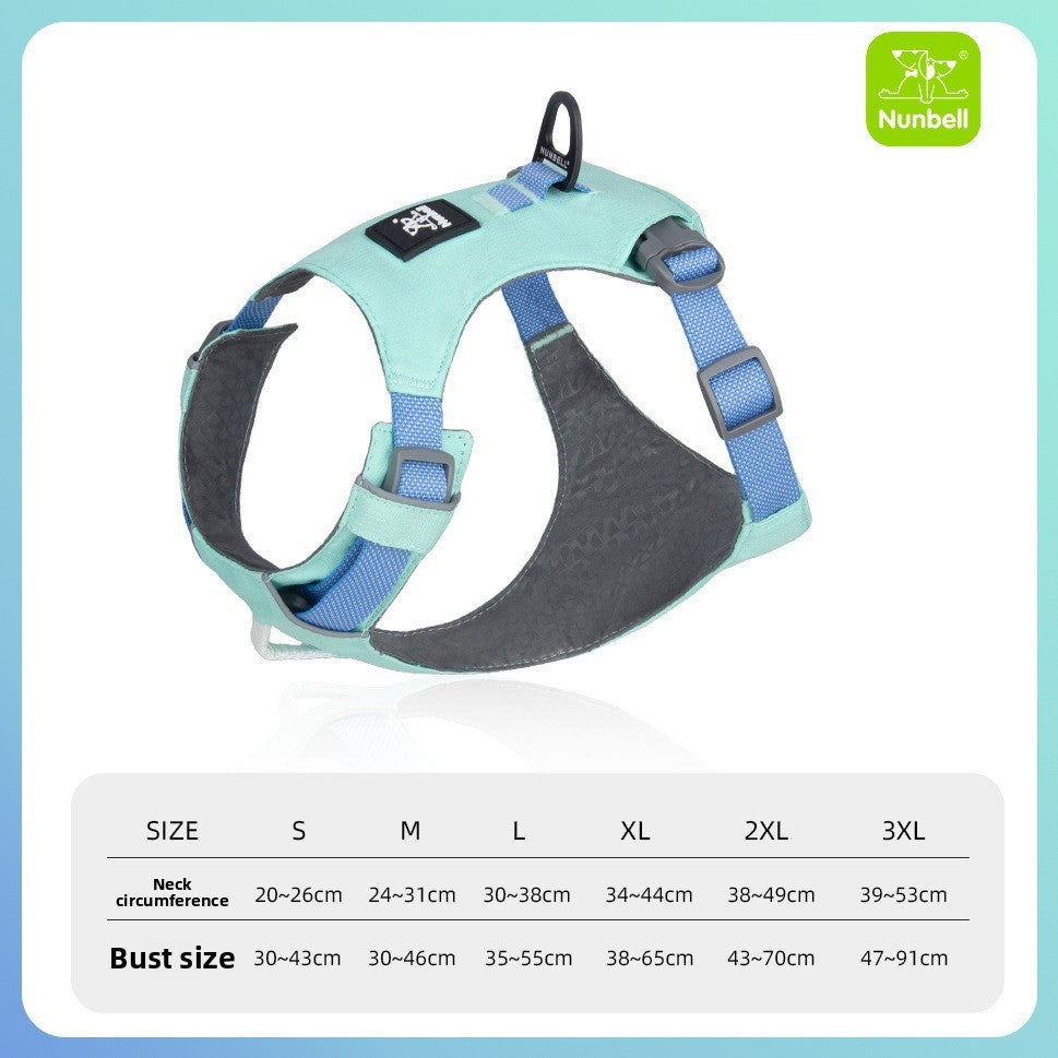 Double-layer breathable polyester dog harness with cushioned lining, product image 28