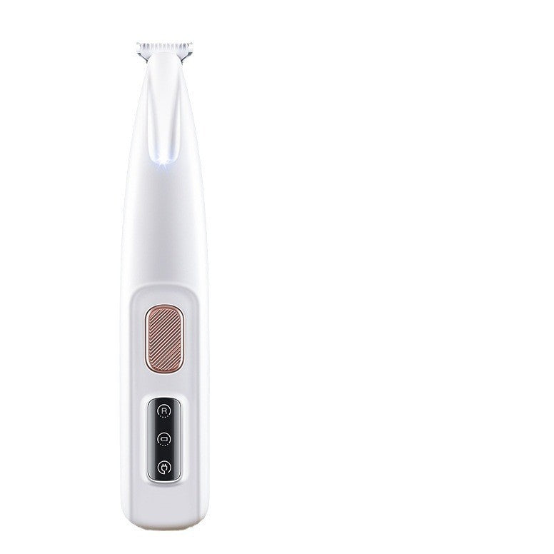 Cordless Pet Grooming Trimmer with LED Light and Rounded Blade