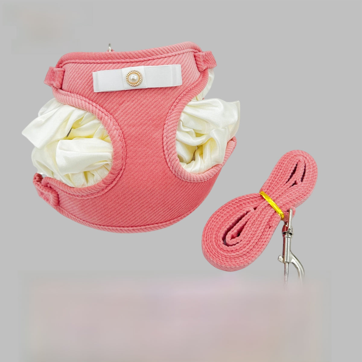 Soft vest harness and lead set, available from Pet Royale UK