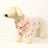Soft cotton two-leg dog coat for matching outfits in White, close-up detail