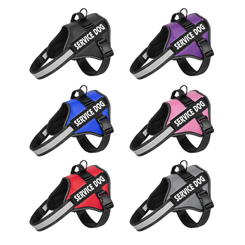 Reflective cloth vest dog harness, ideal for everyday use