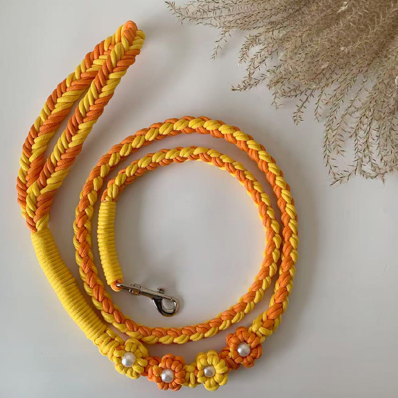 Festive braided leads for cats and small dogs in five colours