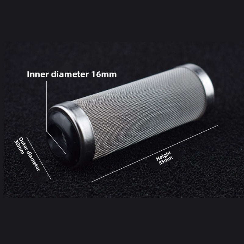 Stainless mesh aquarium filter intake guard with rubber connector, view 9