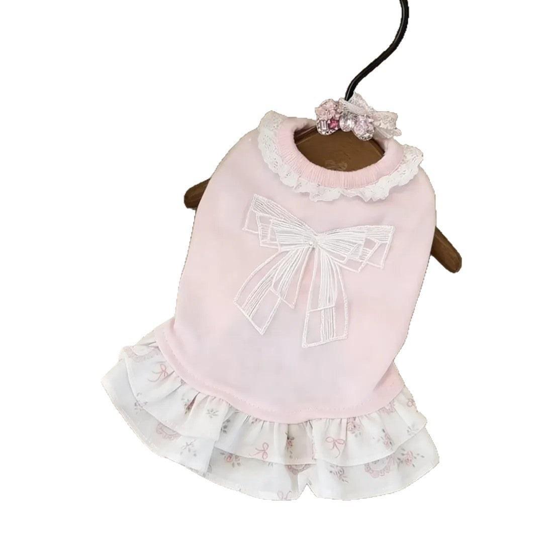 Pink bow dress for small dogs and cats, in Pink, image 5