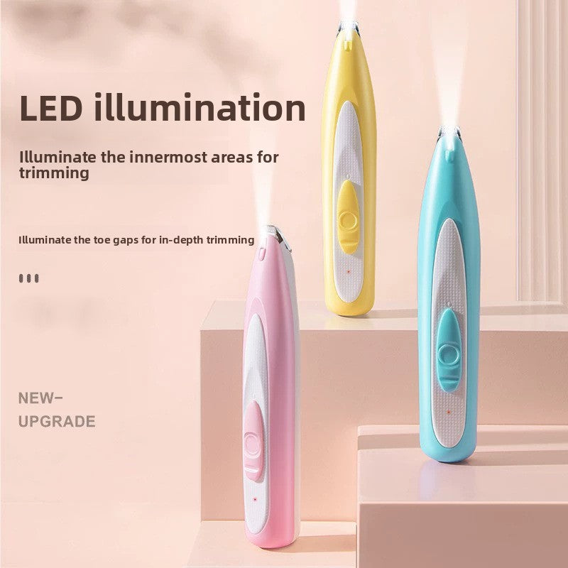 LED Pet Hair Trimmer, Rechargeable with Rounded Blade Tips