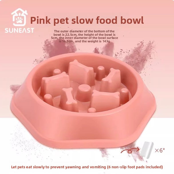 Extra Large Anti-Tipping Slow Feeder Dog Bowl for Large Breeds in Four Colours