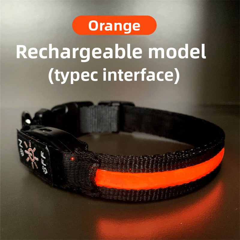 USB rechargeable LED dog collar, available from Pet Royale UK