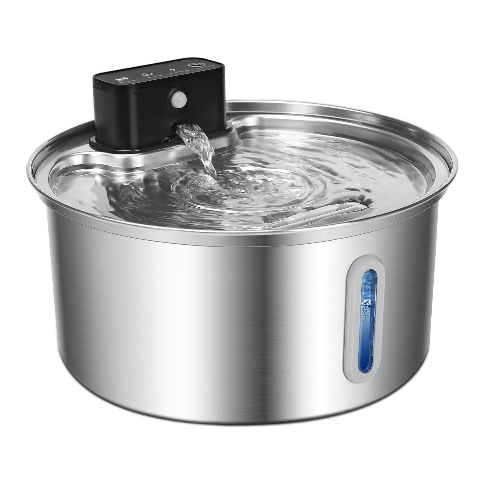 Automatic Sensor Pet Water Fountain with Stainless Steel Design and Type-C Charging