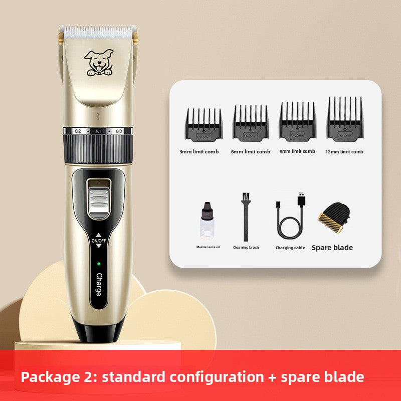 Ceramic Blade Dog Clippers with 4 Guide Combs, USB Rechargeable