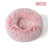 Plush round padded dog and cat bed in Gradient Rose Pink