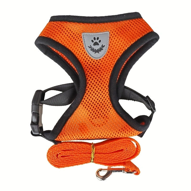 No-choke vest harness and lead set, available from Pet Royale UK