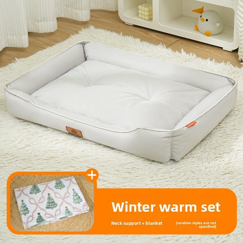 Waterproof Oxford dog bed with raised edges and soft base, photo 41
