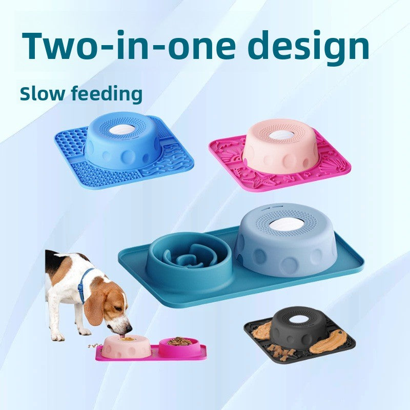 Silicone Slow Feeder Dog Bowl and Licking Mat