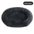 Plush round donut bed for cats and dogs in Apricot, extra detail view