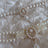 Double layer vintage pearl collar with gemstone flowers, product image 4