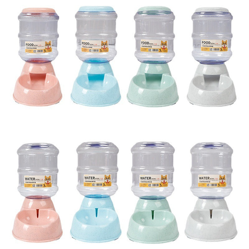 3.8L Automatic Pet Water Fountain and Feeder with Quiet Pump in Four Colours