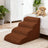 Grey soft foam dog stairs with removable cover, photo 26
