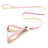 Printed chest harness and lead set for small dogs, 2 sizes available