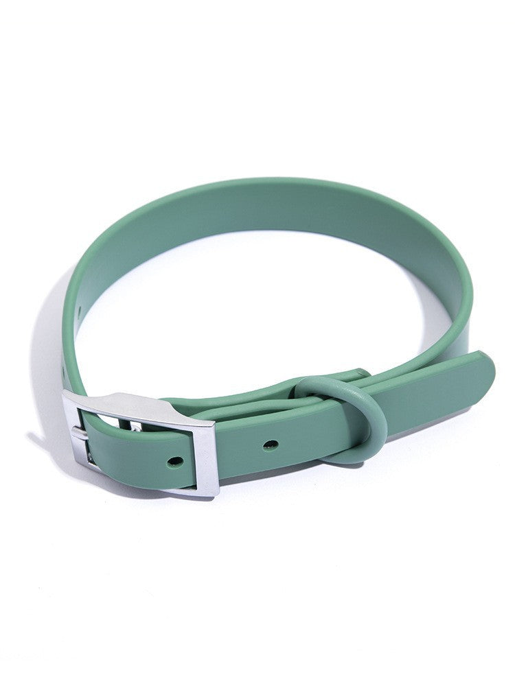 Waterproof PVC dog harness with matching lead and collar in bright colours