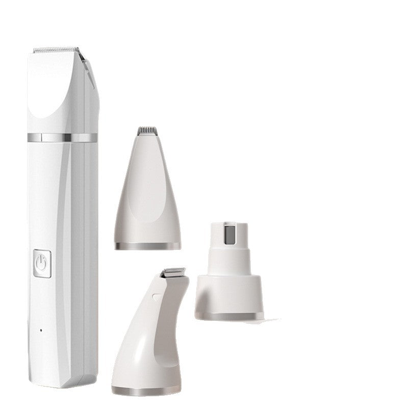 4-in-1 Quiet Pet Hair Clipper and Paw Trimmer with Nail Grinder