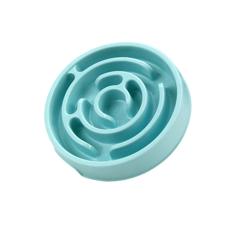Slow Feed Dog Bowl with Anti-Slip Base, 20.5cm Interactive Maze Pet Dish in Three Colours