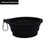 Foldable silicone pet bowl for dogs and cats in Black, top view