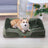 Plaid pet bed mat with pillow, detail photo 49