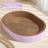 Oval corrugated cat scratching board bed in matcha green, view 8 of 11