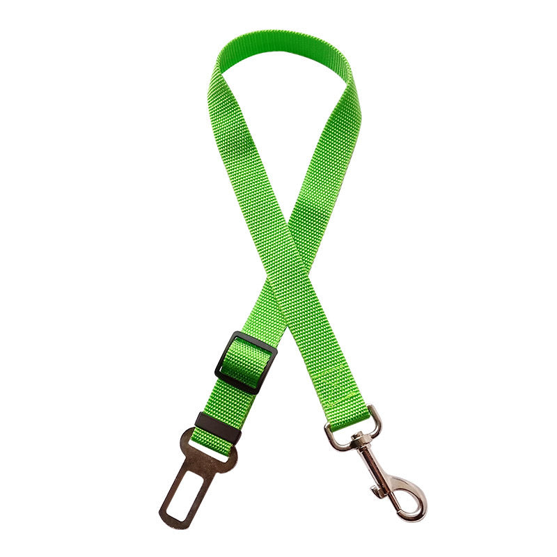Car seat belt leads for dogs in eight bright colours