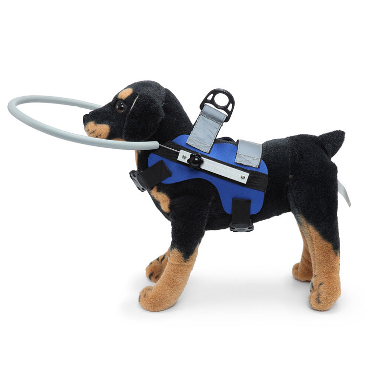 Adjustable blue pet bumper ring harness in polyester, product image 10
