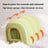 Enclosed pet bed with door curtain and removable pad for cats, photo 2