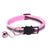Reflective breakaway cat collar with bell in lake blue, view 6