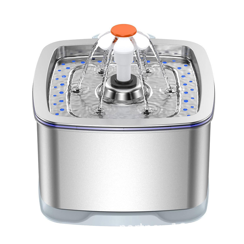 Stainless Steel Pet Water Fountain with Filter