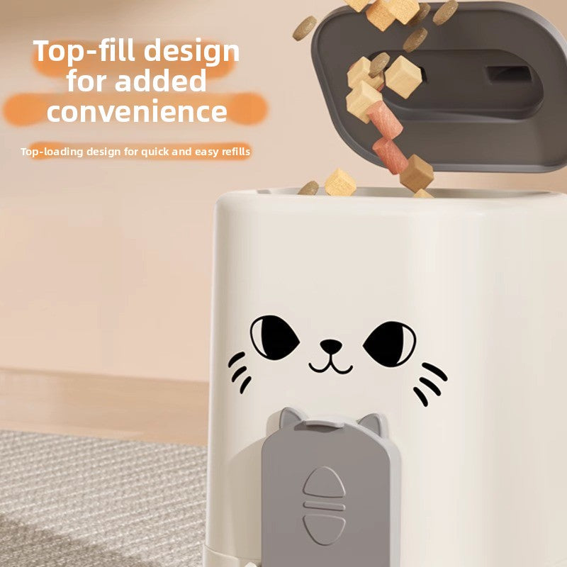 Detachable Split-Type Cat Feeder and Water Bowl Set with Measure Markings