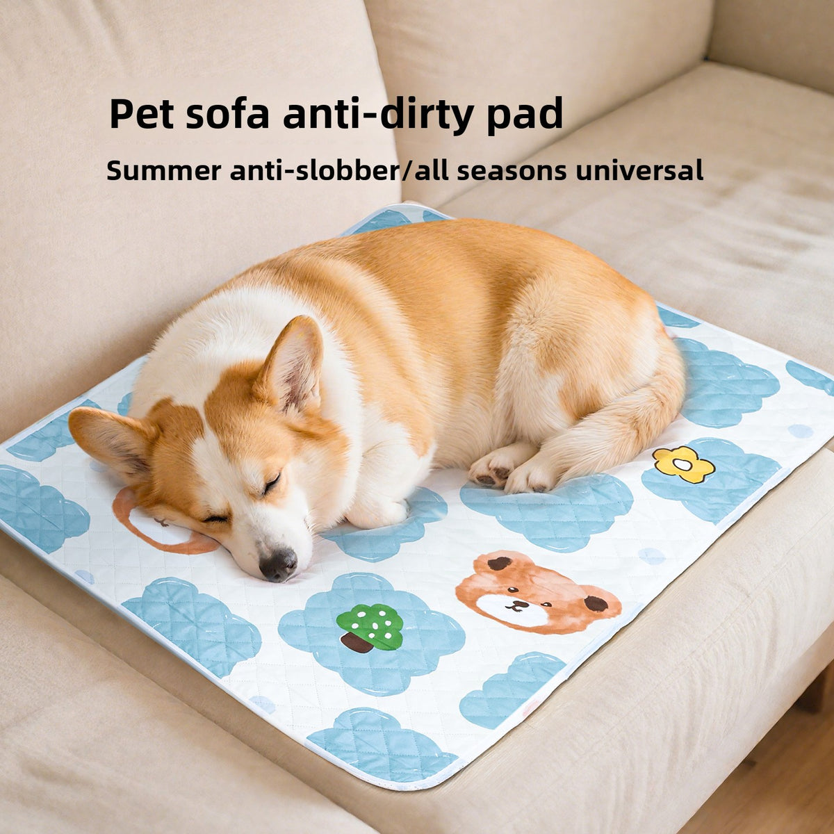 Waterproof non-slip pet mat with cute print, photo 1 of 14