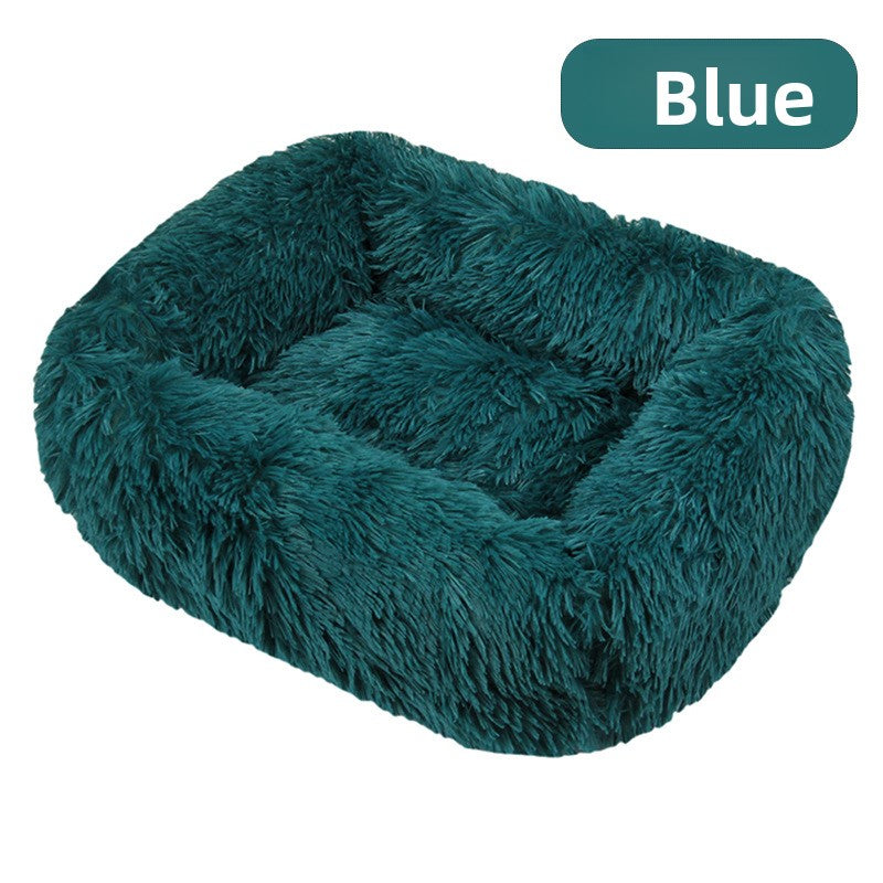 Square long plush pet bed, photo 33 of 65