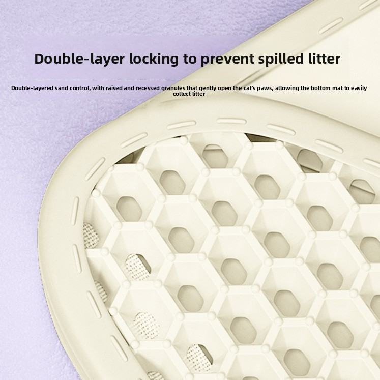 Large Waterproof EVA Cat Litter Mat, Leak-Proof Floor Pad