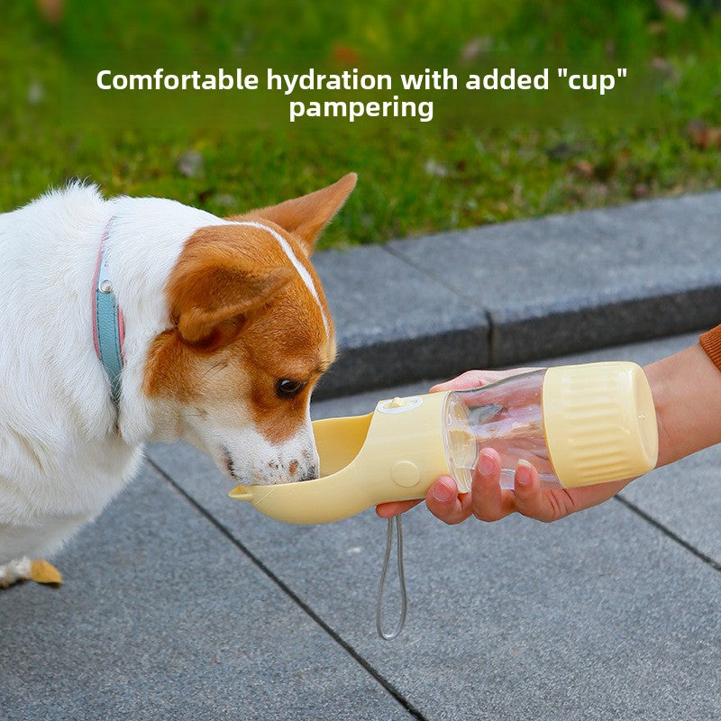 2-in-1 Portable Pet Water Bottle and Food Container, Leak-Proof