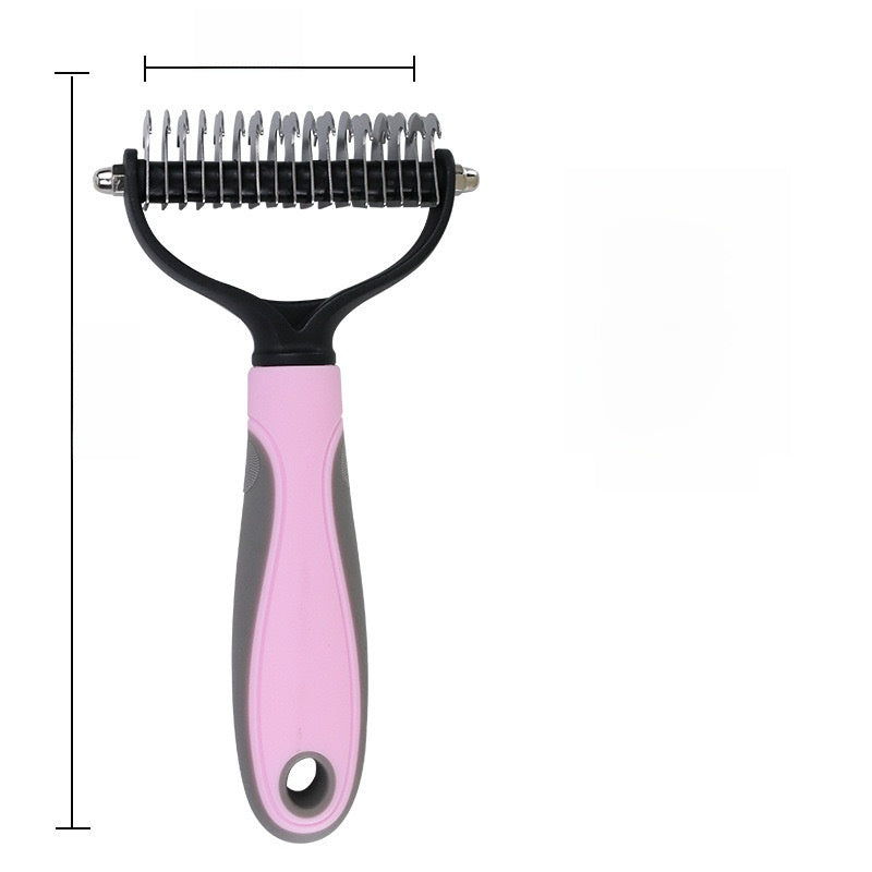 Pet Spray Massage Comb with Soft Pins for Loose Fur on Dogs and Cats