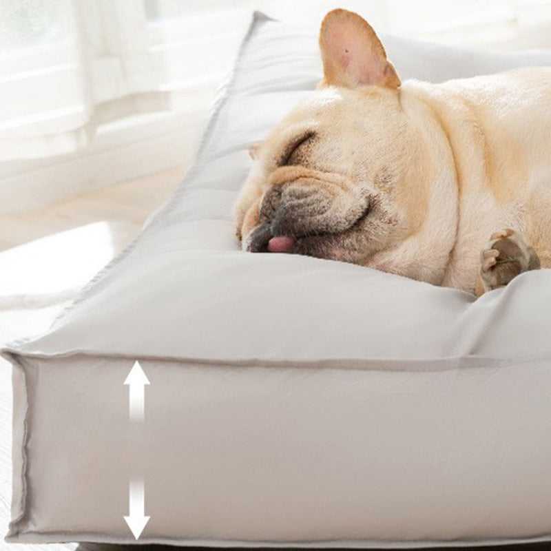 Waterproof dog bed pad with removable washable cover, main product photo