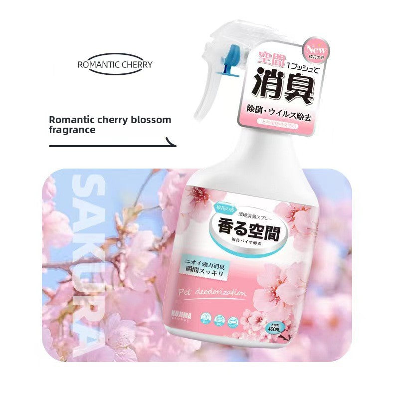 Scented Pet Odour Spray 400ml, Peach, Cherry Blossom or Herbal