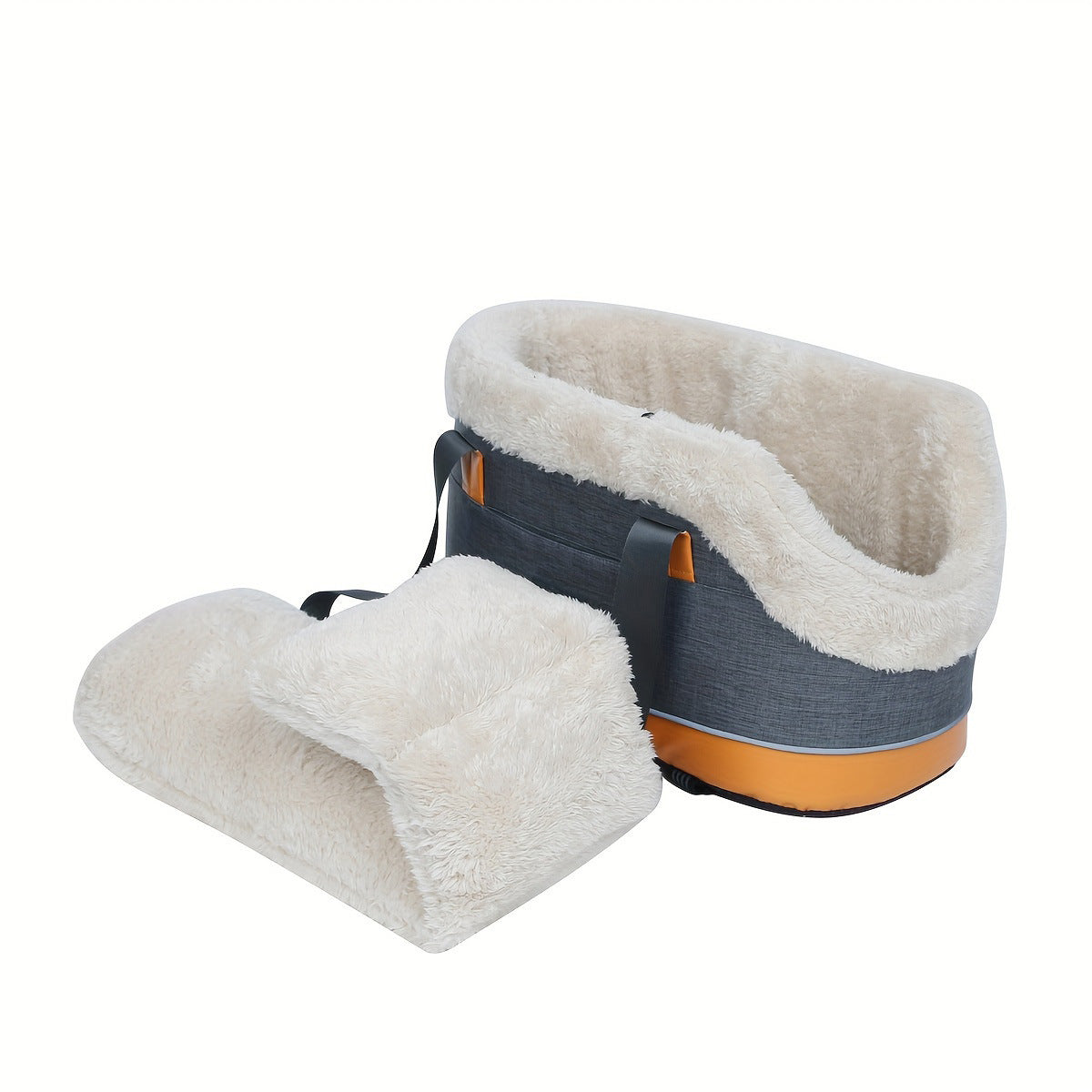 Portable grey pet car seat nest for small dogs, product image 4