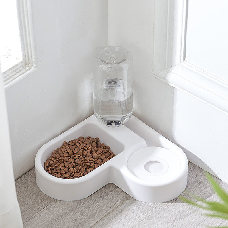 Pet Bowl Space Saving Anti Rollover Wet Mouth Prevention Cat Bowl Pet Automatic Drinker